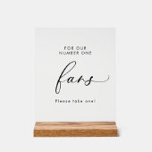 ミニマエレガントリスト・ナンバーワンのファ結婚ンズウッド アクリルサイン (正面)