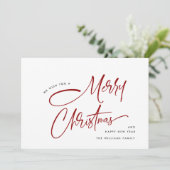 ミニマエレガントリスト・ハンド書ズ・メリー・クリスマス シーズンカード (スタンド正面)