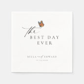 ミニマエレガントリスト・バタフ結婚ァイ スタンダードカクテルナプキン (正面)