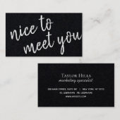 ミニマエレガントリスト、ブラック・クラフトに出会う 名刺 (正面/裏面)