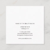 ミニマエレガントリスト・ホワイト・ブラック・メイク・アーティスト スクエア名刺 (裏面)