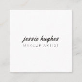 ミニマエレガントリスト・ホワイト・ブラック・メイク・アーティスト スクエア名刺 (正面)