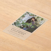 ミニマエレガントリスト モダン| Chic Photo結婚's アクリル招待状 (レイダウン)