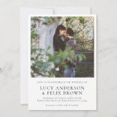 ミニマエレガントリスト モダン| Chic Photo結婚's 招待状 (正面)