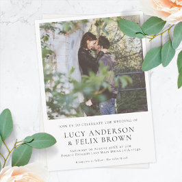 ミニマエレガントリスト モダン| Chic Photo結婚's 招待状