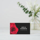 ミニマエレガントリスト・レッドローズオンブラック 名刺 (スタンド正面)