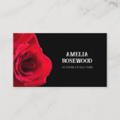 ミニマエレガントリスト・レッドローズオンブラック 名刺 (正面)