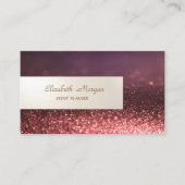 ミニマエレガントリスト、光沢、シンプルグリッター《写真》ぼけ味 名刺 (正面)