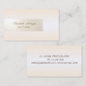 ミニマエレガントリスト、光沢、シンプル 名刺 (正面/裏面)