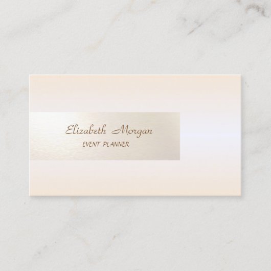 ミニマエレガントリスト、光沢、シンプル 名刺 (正面)