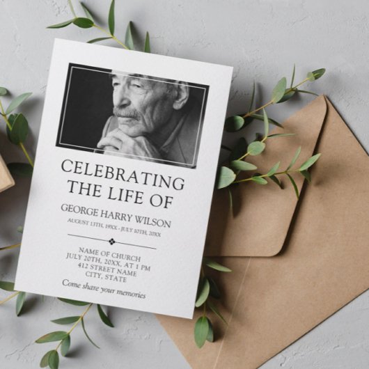 ミニマエレガントリスト – 写真 – ライフお祝い 招待状