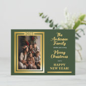 ミニマエレガントリスト |星 | Merry Christmas Photo シーズンカード (スタンド正面)