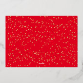 ミニマエレガントリスト |星 | Merry Christmas Photo 箔シーズンカード (裏面)