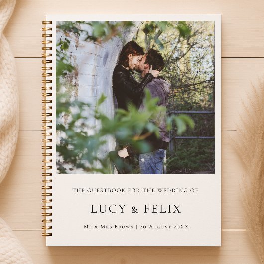 ミニマエレガントリスト | Chic Photo 結婚's Guest Book ノートブック