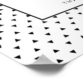 ミニマエレガントリストB&W 50th Birthday Party Welcome ポスター (角)