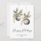 ミニマエレガントリストBohoメリークリスマスグリーティング シーズンカード (正面)