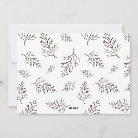 ミニマエレガントリストBohoメリークリスマスグリーティング シーズンカード (裏面)