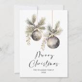 ミニマエレガントリストBohoメリークリスマスグリーティング シーズンカード (正面)