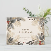 ミニマエレガントリストBohoメリークリスマスグリーティング シーズンカード (スタンド正面)