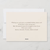 ミニマエレガントリストBohoメリークリスマスグリーティング シーズンカード (裏面)