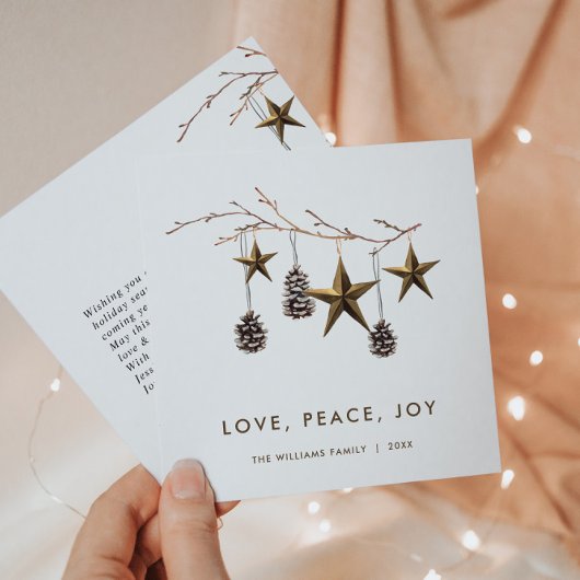 ミニマエレガントリストBohoメリークリスマスグリーティング シーズンカード