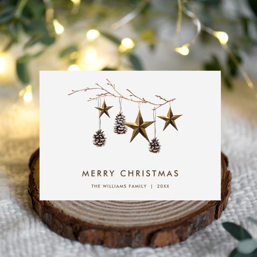 ミニマエレガントリストBohoメリークリスマスグリーティング シーズンカード