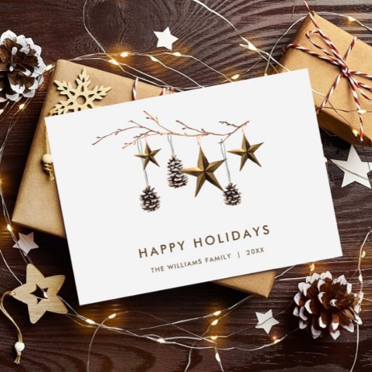 ミニマエレガントリストBohoメリークリスマスグリーティング シーズンカード