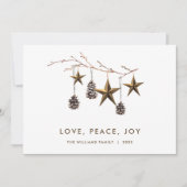 ミニマエレガントリストBohoメリークリスマスグリーティング シーズンカード (正面)