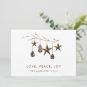 ミニマエレガントリストBohoメリークリスマスグリーティング シーズンカード (スタンド正面)