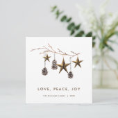 ミニマエレガントリストBohoメリークリスマスグリーティング シーズンカード (スタンド正面)