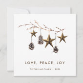 ミニマエレガントリストBohoメリークリスマスグリーティング シーズンカード (正面)