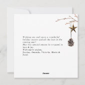 ミニマエレガントリストBohoメリークリスマスグリーティング シーズンカード (裏面)