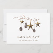 ミニマエレガントリストBohoメリークリスマスグリーティング シーズンカード (正面)