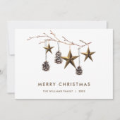 ミニマエレガントリストBohoメリークリスマスグリーティング シーズンカード (正面)