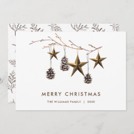 ミニマエレガントリストBohoメリークリスマスグリーティング シーズンカード