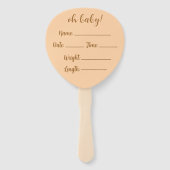 ミニマエレガントリストBohoレインボーベビーアナウンスメント ハンドファン (裏面)