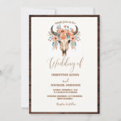 ミニマエレガントリストBoho西カウボーイ結婚ズ 招待状 (正面)