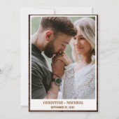 ミニマエレガントリストBoho西カウボーイ結婚ズ 招待状 (裏面)