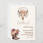 ミニマエレガントリストBoho西カウボーイ結婚ズ 招待状 (正面)