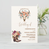 ミニマエレガントリストBoho西カウボーイ結婚ズ 招待状 (スタンド正面)