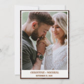 ミニマエレガントリストBoho西カウボーイ結婚ズ 招待状 (裏面)