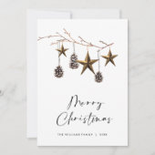 ミニマエレガントリストBoho Merry Christmas Photo シーズンカード (正面)