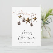 ミニマエレガントリストBoho Merry Christmas Photo シーズンカード (スタンド正面)