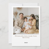 ミニマエレガントリストBoho Merry Christmas Photo シーズンカード (裏面)