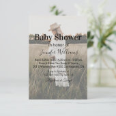 ミニマエレガントリストboho photo baby shower 招待状 (スタンド正面)