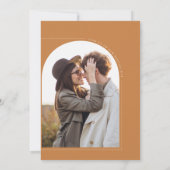 ミニマエレガントリストBrunt Orange Arch Photo 結婚's 招待状 (裏面)