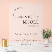 ミニマエレガントリストFROSTEDリハーサルディナー アクリルサイン (ウェディング)