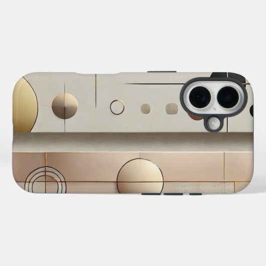 ミニマエレガントリストiPhoneケース – ラグジュアリー幾何学模様 Case-Mate iPhoneケース (裏面 (横))