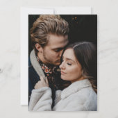 ミニマエレガントリストNavy Blue写真Save the Date 招待状 (裏面)