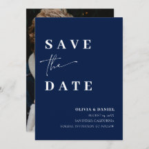 ミニマエレガントリストNavy Blue写真Save the Date